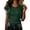 Army Green, variant on Women's Crew Neck Cold Shoulder Tops Layered Ruffle Flutter Sleeve Blouse Downtown Cool Girl Tees Night Out Bar Date Shirt Brown,3xL