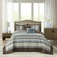 thumbnail image 3 of Madison Park Princeton 5-Piece Cotton Reversible Jacquard Bedspread Set - Blue, 3 of 5