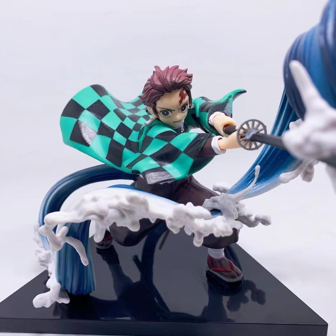New Kamado Figure, Fighting Kamado Tanjirou Action Figures 19cm/7.5inch PVC Character Figurine Model Handicrafts for Anime Fans Gift
