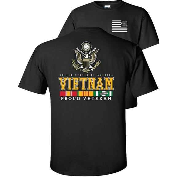 Fair Game Proud Vietnam Veteran Eagle T-Shirt-Black-S