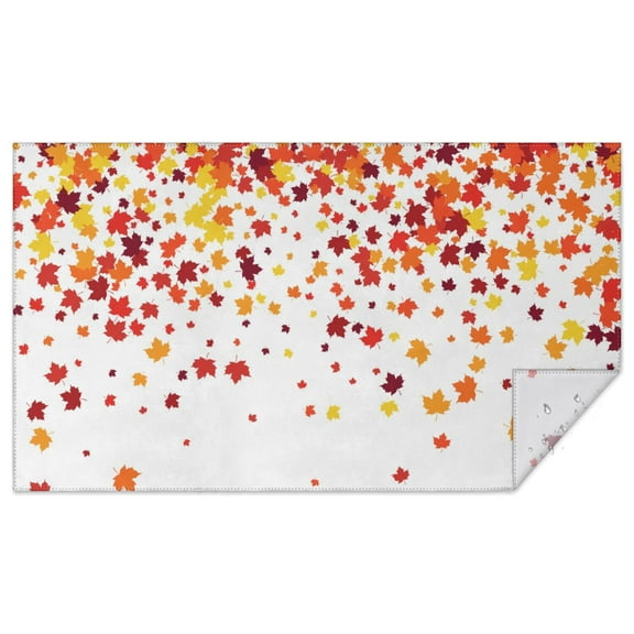 Thanksgiving Harvest Tablecloth 60x102 Inch, Fall Pumpkin & Leaf Design Rectangle Cover - Oblong Table Linen for Holiday Meals & Family Gatherings