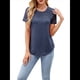 thumbnail image 2 of Camisetas de Corta para Mujer, Blusas Informales de Moda para Verano y . Conjuntos de Vacaciones Modernos. Azul Real S, 2 of 10