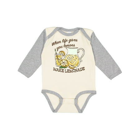 

Inktastic When Life Gives You Lemons Make Lemonade Gift Baby Boy or Baby Girl Long Sleeve Bodysuit