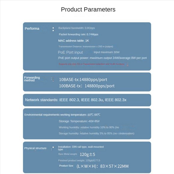 2X Extensor PoE de 1 una 3 Puertos Repetidor Poe 10/100M IEEE802.3Af para Extensor de Transmisión IP para Cámara IP NVR con Conmutador POE