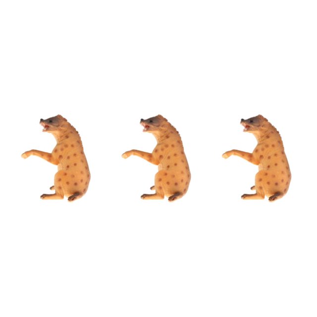 Guardoinrt Interactive Simulation Animal Figures Model for Kids Educational Toys Hyena 3Set