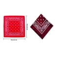 thumbnail image 4 of Toystoory Pañuelo cuadrado para exteriores de 55cm x 55cm, diadema negra y roja de Cachemira estampada para mujeres/hombres/niños/niñas Almacenamiento y organización del hogar vino rojo Toystoory HA5742-04, 4 of 6