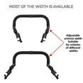 thumbnail image 4 of Stroller Bumper Bar With Black Smooth Leather Cover Angle Adjustable Baby Stroller Bumper Bar Double Opening For Baby Fixed clip, 4 of 9