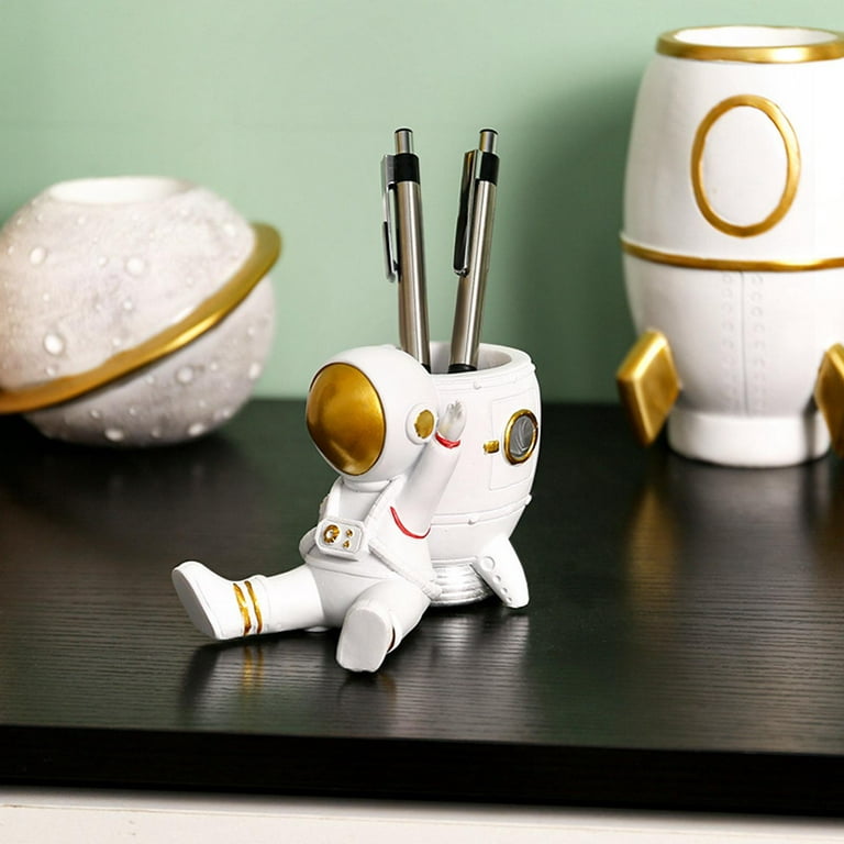 Astronaut Pen and Pencil Cup Holder Decorative Accessories for