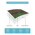 thumbnail image 5 of Quilts Full Size Bedding Set, Tropical Leaves Lightweight Quilted Comforter, Summer Botanical Monstera Leaf Wooden Brown Reversible Bedspread Coverlet with Pillow Covers for All Season, 78" x 90", 5 of 7