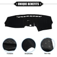 thumbnail image 3 of Unique Bargains Dashboard Cover for Hyundai Santa Fe 2007-2012 Non-slip Polyester Black Dash Cover Mat Protector Cover, 3 of 7