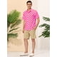 thumbnail image 4 of INSPIRE CHIC Camisa de lunares de verano para hombre, camisas hawaianas con patrón de manga corta y botones Rosa M, 4 of 6