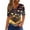 Black, variant on Women's Casual V-Neck Short Sleeve T-Shirt with Heart Print and Decorative Buttons, Valentine's Day Fashion Tee for Daily Wear,Blue,L