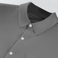 thumbnail image 4 of Camiseta de Botón de Bolsillo de Color Sólido de los Hombres con Cuello Flip, Top Elástico Y Elástico, 4 of 8