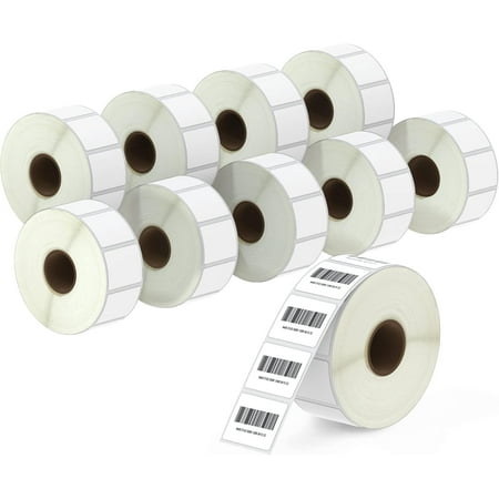 1.25" x 1" (32 mm x 25 mm) Barcode & Address Labels Compatible with Zebra & More Label Printer,Premium Adhesive & Perforated [10 Rolls, 13800 Labels]