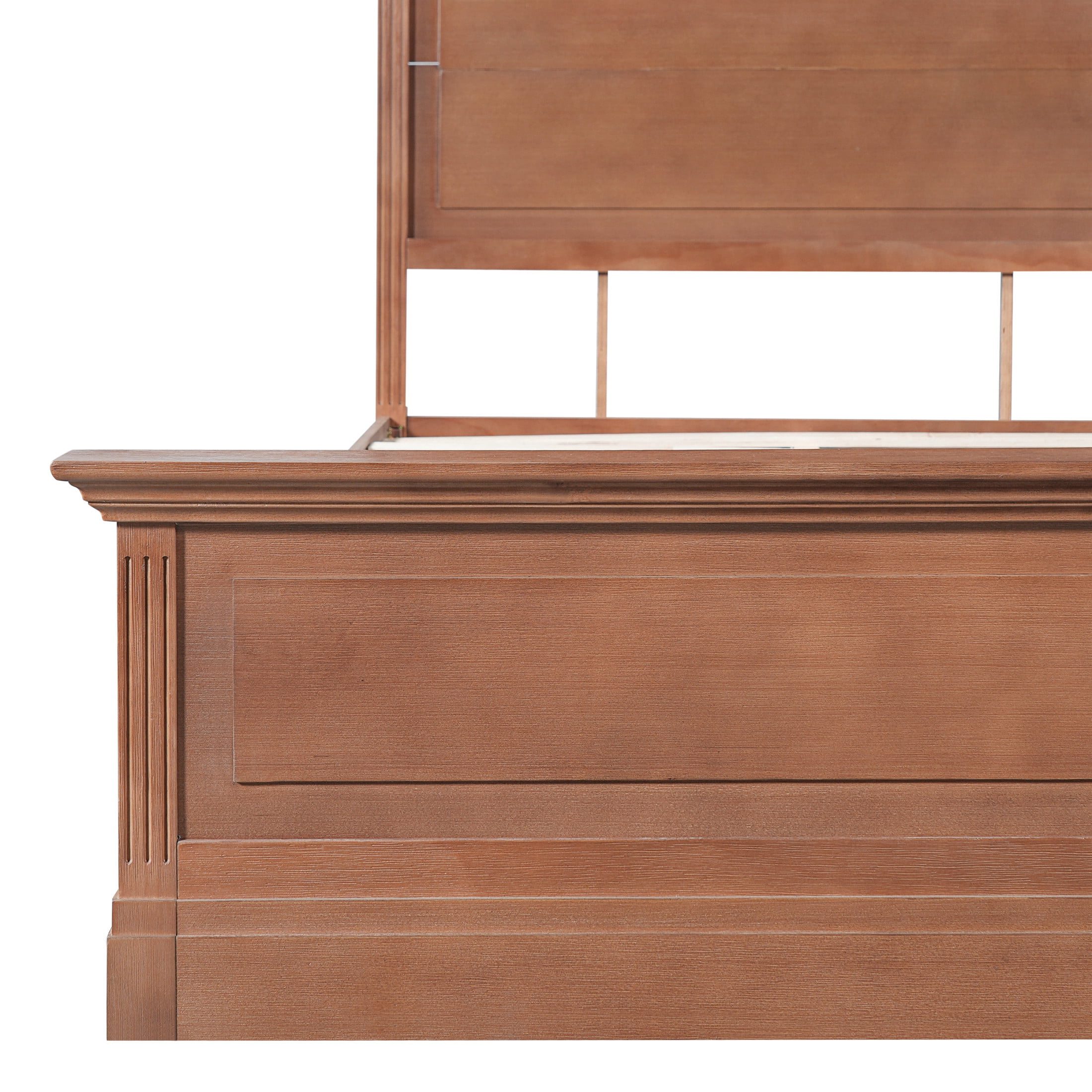 Christopher Knight Home Rustic Solid Wood King Bed Frame with High Headboard and Footboard, Brown