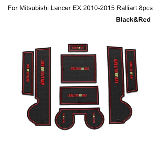 Sidaley 8 unids/set puerta antideslizante almohadilla puerta ranura Mat decoración reemplazo para Lancer Ex 2010-2015 Automoción decorativa y accesorios