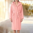 thumbnail image 5 of Gifts for Mom Robes for Women Fuzzy House Coat Oversized Soft Women's Sleepwear Spa Womens Bathrobe Pink, 5 of 9