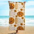 thumbnail image 4 of Moocorvic Microfiber Beach Towel 30''x60'' Basketball Soccer Prints Lightweight Summer Towels for Swimming Pool(Sports Series), 4 of 8