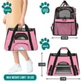 thumbnail image 2 of PetAmi Airline Approved Pet Carrier for Cat, Soft Sided Dog Carrier for Small Dogs, Cat Travel Supplies Accessories for Indoor Cats, Ventilated Pet Carrying Bag Medium Large Kitten Puppy, Small Pink, 2 of 7