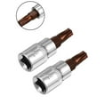 thumbnail image 6 of 2pcs T30 Bit Sockets 1/4 Inch Drive S2 Steel T30 Torx Bit Sockets S2 Steel, 6 of 8