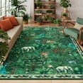thumbnail image 5 of Outdoor Rugs 5x7 for Patio, Yamaziot Tropical Patio Rug Area Rugs for Living Room Faux Jute Rug, Jungle Animal Print Bedroom Accent Carpet Indoor Outdoor Rugs, 5 of 10
