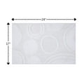thumbnail image 2 of Knightsbridge Orbit Bath Rug Cotton Non Skid Back - 17x24", White, 2 of 2