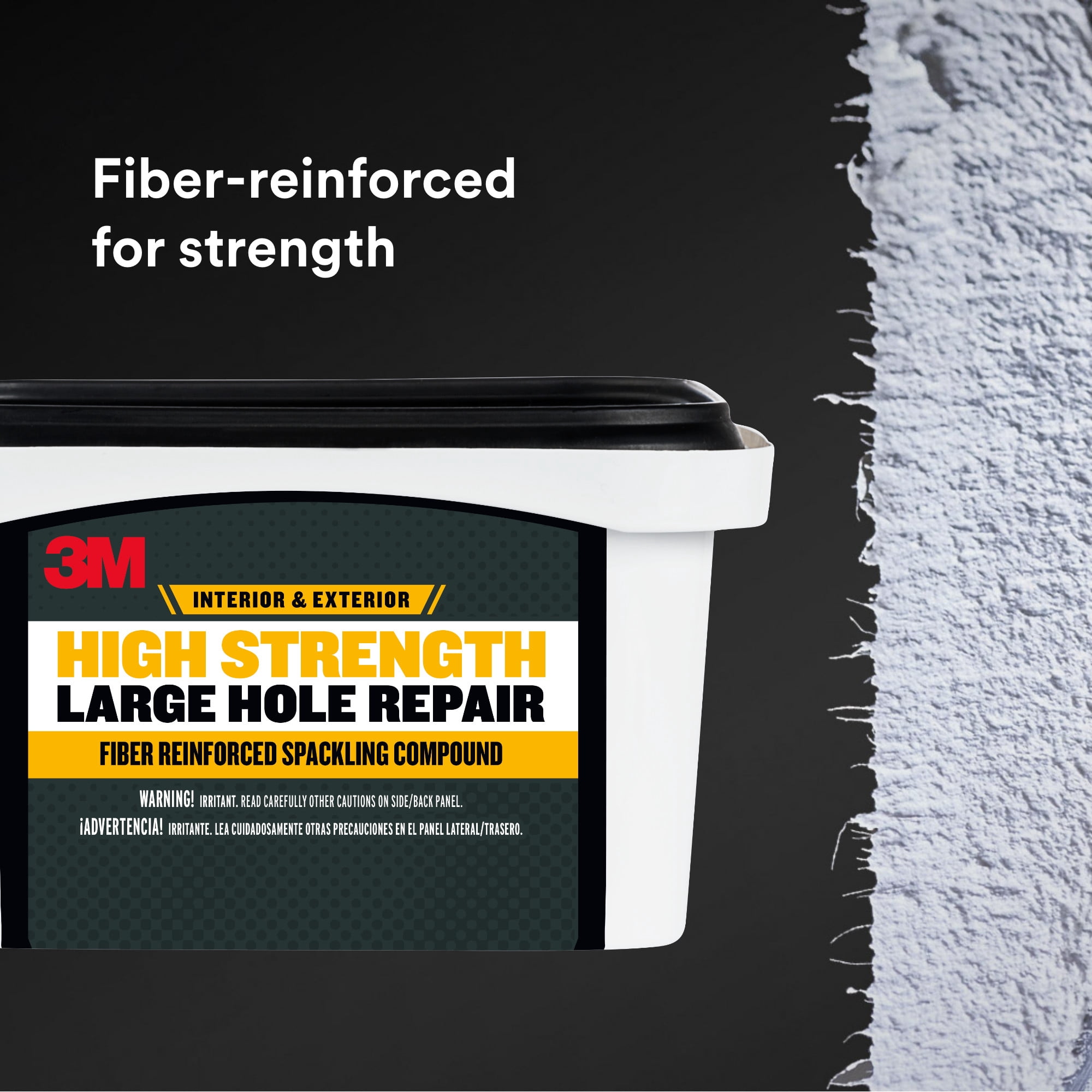 3M High Strength Large Hole Repair, 12 oz., Fiber Reinforced, Wall Filler, 1 Kit