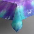 thumbnail image 3 of Purple Blue Tie Dye Pattern Rectangle Tablecloth 60"x84",Waterproof Polyester Rectangle Table Cloth, Wipeable Spillproof Polyester Tablecloth for Dining, Camping, Indoor and Outdoor, 3 of 5