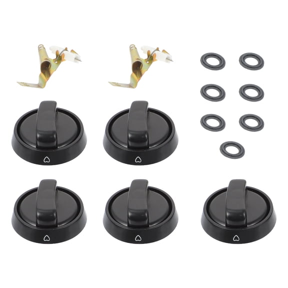 5 Pcs Stove Accessories Gas Kitchen Knobs Handle Burner Switch Plastic
