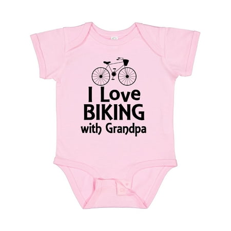 

Inktastic I Love Biking with Grandpa Gift Baby Boy or Baby Girl Bodysuit