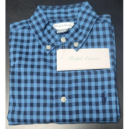 Polo Ralph Lauren BLUE Boy's Checks Shirt, US 18 Months