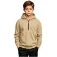 thumbnail image 6 of Frnrwgo Boys Hoodie 5-15Y Fleece Lined Half Zip Heavyweight Pullover Sweatshirt for Fall Winter, 6 of 10