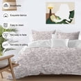 thumbnail image 3 of 3 Piece Farmhouse Flower Duvet Cover Set California King,Microfiber Comforter/Quilt Cover with Corner Ties and 2 Pillowcases,Botanical Vintage Purple Leaf Plant All Season Bedding with Zipper Closure, 3 of 8