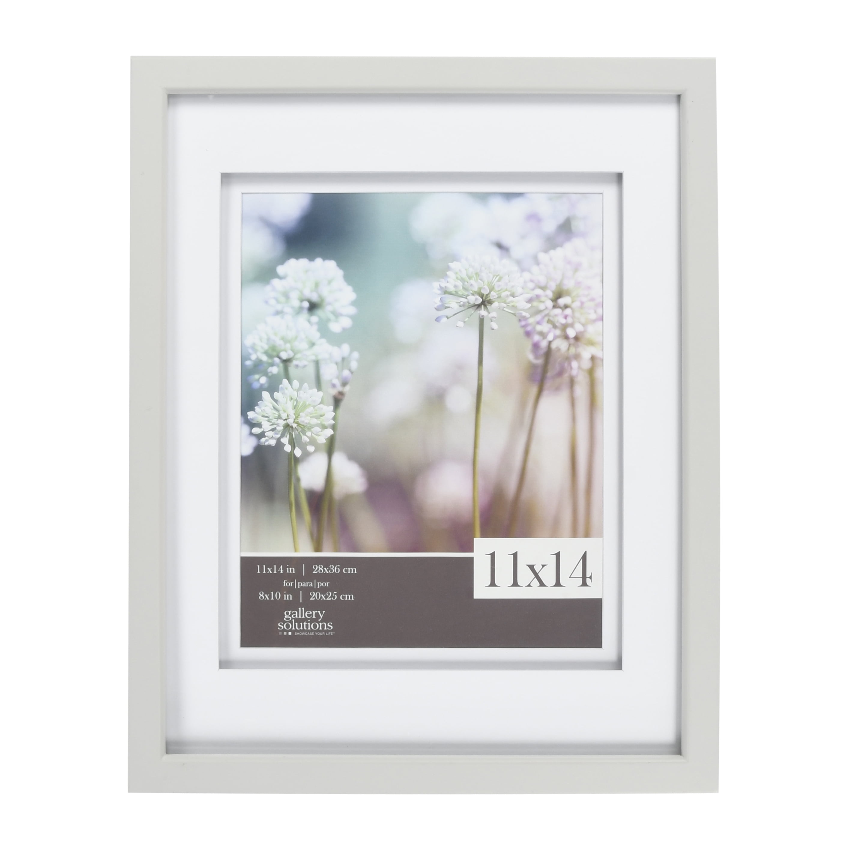 Gallery Solutions 11" x 14" & 8" x 10" Grey Frame