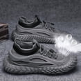 thumbnail image 5 of Breathable Sock Shoes | Lazy Trendy Thick-Soled Sports Shoes, Running Casual Shoes, Slip-On, Upper, Rubber Sole, Solid Color, Low Top, 5 of 5
