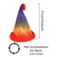 thumbnail image 3 of Halloween Gradient Rainbow Wizard Hat for Creative Popular Steeple Witch Hat Cosplay Halloween Gift Party Prop Autumn Wi, 3 of 4