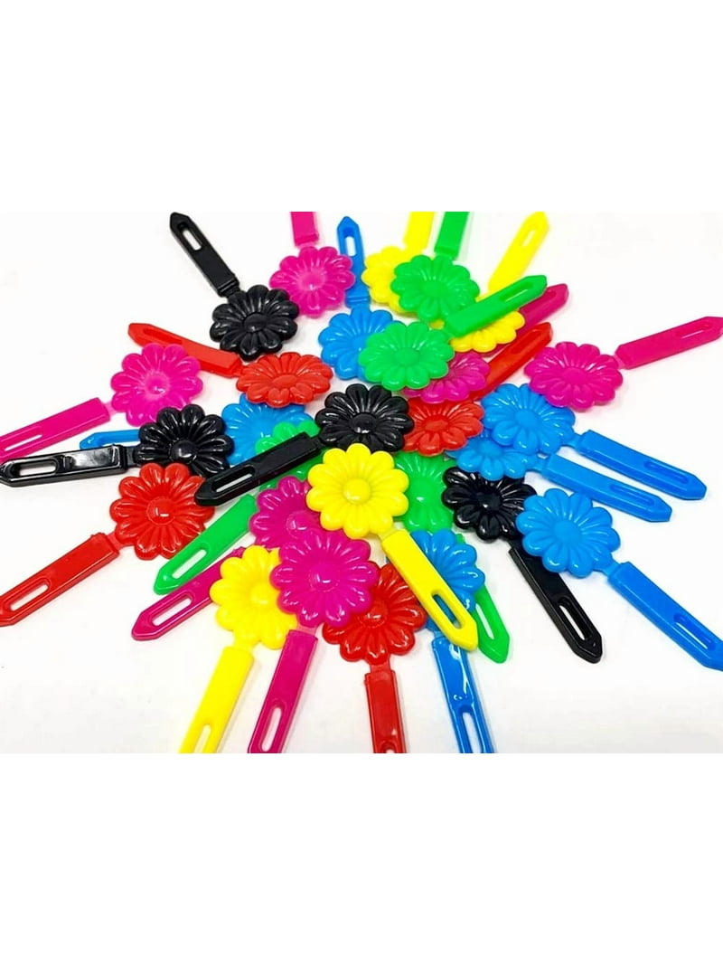 Tara Girls Self Hinge Flower Hair Barrettes, Assorted, 28 ct (1