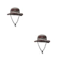 thumbnail image 4 of Sonducket Sombrero de pesca Reemplazo vintage Unisex Moda a prueba de sol A prueba de viento Cordón Fácil a juego Gorra Sombrero Verde Verde 2piezas, 4 of 6