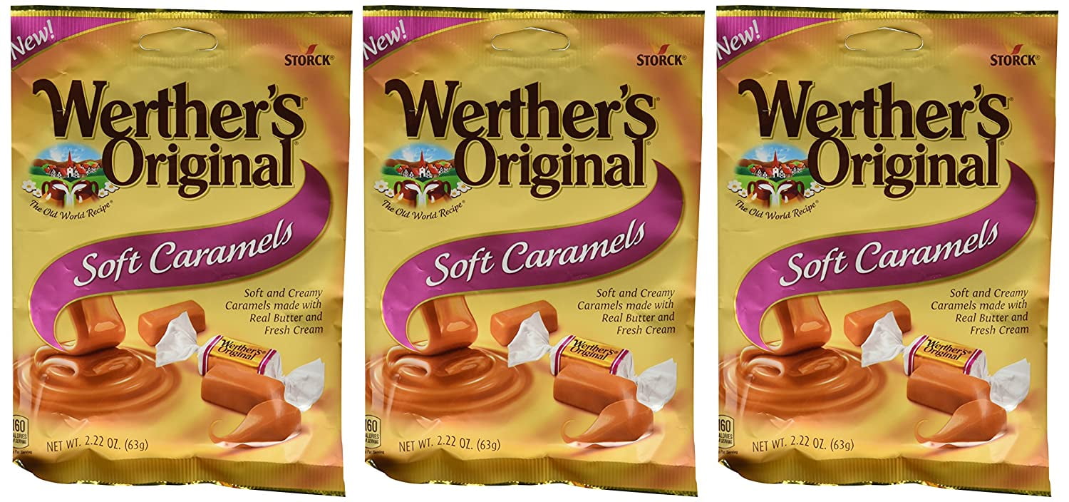Werthers Original New Soft Caramels 2.22 Oz (63g) (3 Pack)