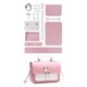 thumbnail image 1 of Bolso de hombro de cuero PU Macarena DIY Rosado, 1 of 7
