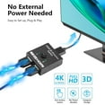 thumbnail image 5 of 3D Hdmi Switch Splitter, 2 Port Bi-directional Manual Switcher With Efficient Transmission And Audio Video Synchronization, 5 of 5
