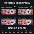thumbnail image 5 of Colorful Daisies RGB Gaming Mouse Pad Large Keyboard Mat Rubber Base 13 Light Modes, 5 of 6