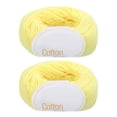 thumbnail image 1 of Uxcell Hilo de Algodón 100% 2 Pcs 3.53oz Por Madeja 137yards Amarillo, 1 of 6