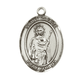 thumbnail image 2 of Pewter Saint Grace Medal Pendant on 18 Inch Rhodium Plated Lite Curb Brass Chain with Lobster Claw Clasp,Catholic Religious Necklace -Made in USA- Deluxe Velvet Gift Box, 2 of 3