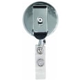 thumbnail image 2 of YfulYde Retractable Heavy Duty ID Reel with Badge Holder, Steel Cord, 24-Inch Extension, Box of 12, Silver/Black (75406), 2 of 3