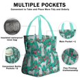thumbnail image 3 of Great Pyrenees Dog and Flower Drawstring Lunch Bag Women - Drawstring Lunch Bag Insulated for Work Office - Stain-Resistant Large Lunchbags for Women with Multi-Pockets, 3 of 6