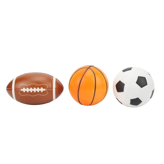 Kids Sports Balls Set for Toddlers - Soccer, Basketball & Rugby Toy Set