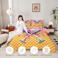 thumbnail image 3 of Erosebridal Baseball Ice Cream Twin Comforter Sets 3-Piece for Kids,Boys Girls Colorful Sprinkles Pink Drip Food Waffle Bedding Set,Ultra Soft Home Decor, 3 of 6