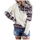 thumbnail image 1 of Moda mujer manga larga otoño camiseta impresión bolsillos con capucha blusa Tops Fridja  bvmnju7889, 1 of 7