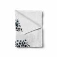 thumbnail image 2 of Letter E Soft Flannel Fleece Throw Blanket, Balls with Hexagon Motifs Classic Sporting Equipment Theme Alphabet Letter, Cozy Plush for Indoor and Outdoor Use, 70" x 90", Black and White, by Ambesonne, 2 of 6